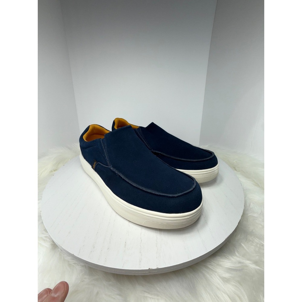 OrthoComfoot Mens Navy Blue Slip On Loafers Comfort Walking Shoes Size 11.5